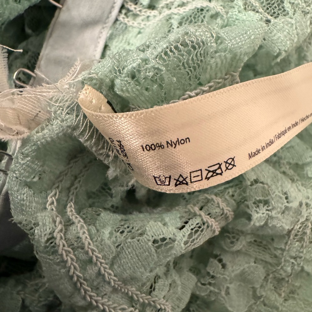 Free People FP One Madison Women’s Blouse Top Mint Cameo Green Lace Size Small - Picture 14 of 14